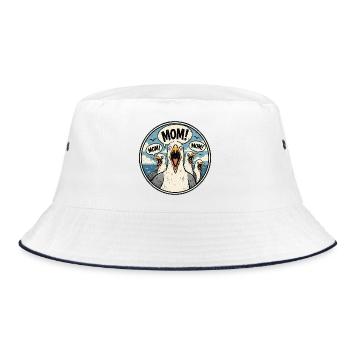 Mama! Der Möwenschrei: Elternhumor - Bucket Hat - Weiß/Navy - Vorne