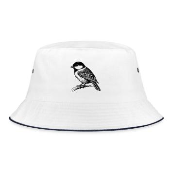 Meisen - Bucket Hat - Weiß/Navy - Vorne