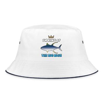 König des Großen Blauen - Bucket Hat - Weiß/Navy - Vorne