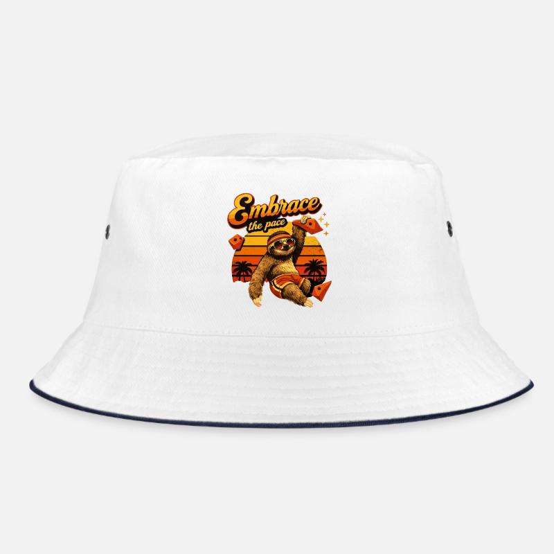 Retro Sloth: Embrace the Pace – Bouldering Sloth Bucket Hat
