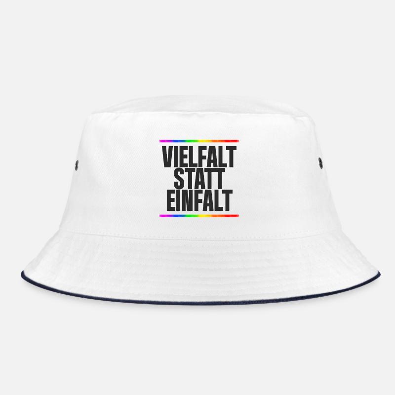 Vielfalt statt Einfalt – Regenbogen / Gay, CSD Bucket Hat
