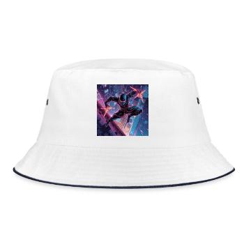 Neon Ninja in Urban Jump - Bucket Hat - white/navy - Front