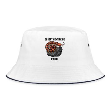 Centipede Wüstengefahr Pinch Centipede Schwarz - Bucket Hat - Weiß/Navy - Vorne