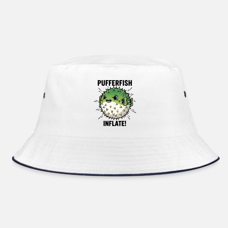 Poisson Globe Danger Inflate Pufferfish Noir Bob