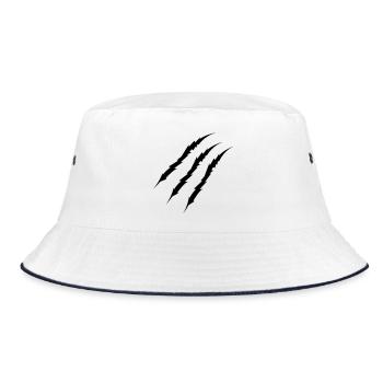 claw - Bucket Hat - white/navy - Front