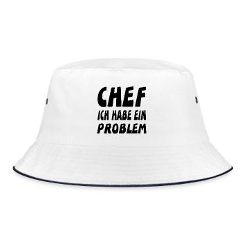 Chef - Bucket Hat - Weiß/Navy - Vorne