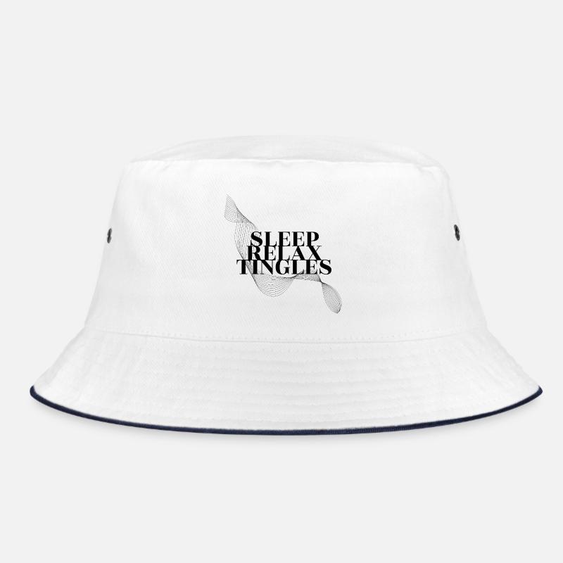 ASMR Flow: Sleep, Relax, Tingles - Bucket Hat - white/navy