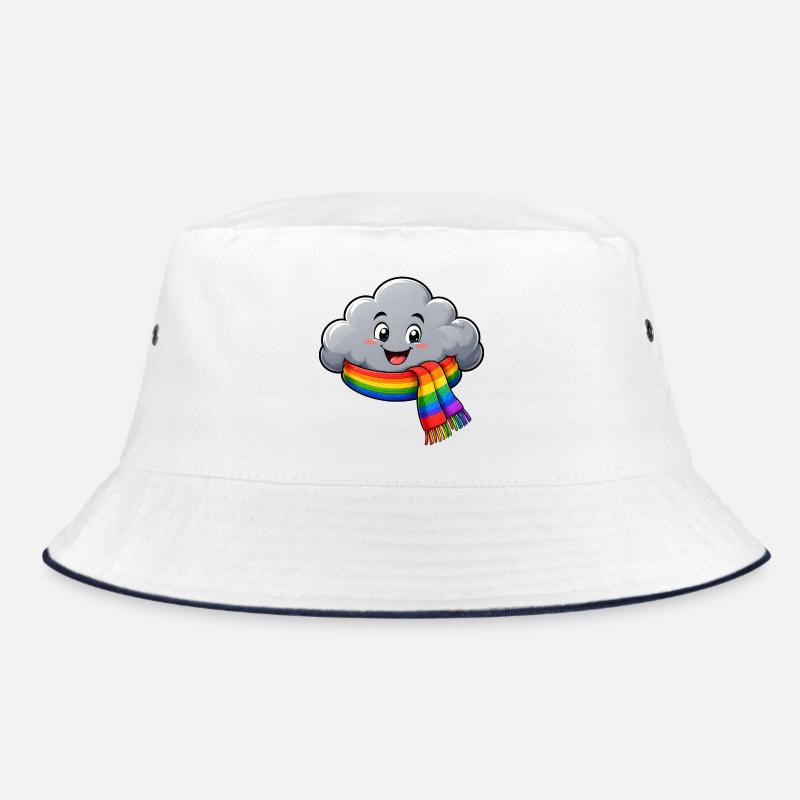 Nuage avec écharpe arc-en-ciel : motif drôle Bob