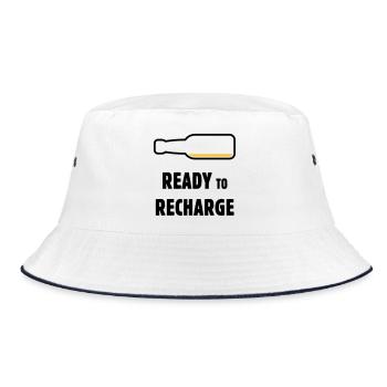 Ready To Recharge (Beer / Beer / POS 2C) - Bucket Hat - white/navy - Front