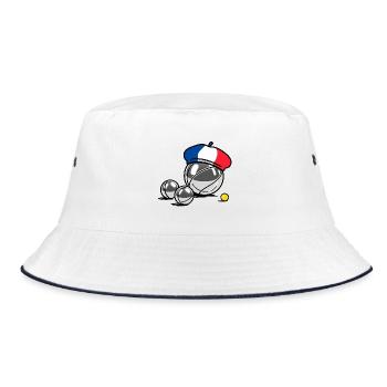 La French Triplette - France pétanque - Bob - blanc/marine - Devant