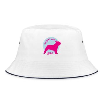 Pug Dogs Carlins Humour Vie de bureau Wauwau Fan - Bob - blanc/marine - Devant