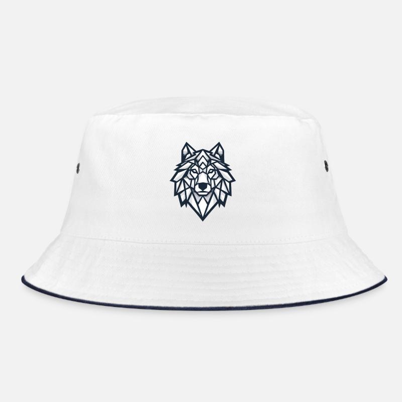 Geometric Wolf Bucket Hat