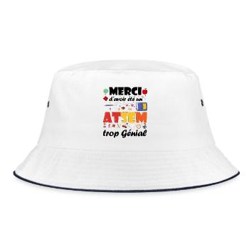 Thank you for being an ATSEM too awesome Gift - Bucket Hat - white/navy - Front