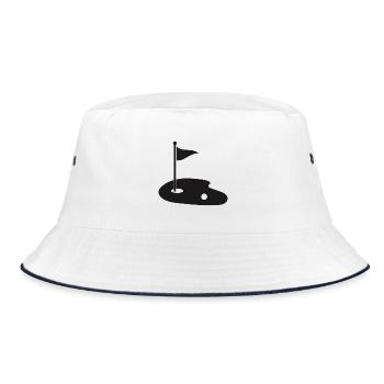 Golf Green - Bucket Hat - Weiß/Navy - Vorne