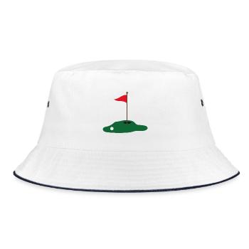 Golf Green - Bucket Hat - Weiß/Navy - Vorne