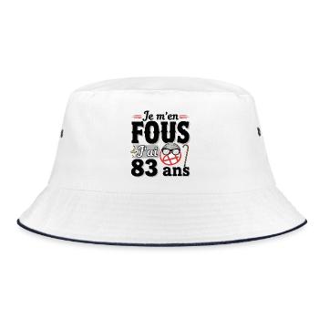 I'm 83 years old / 83 years old gift / 83 years old t-shirt - Bucket Hat - white/navy - Front