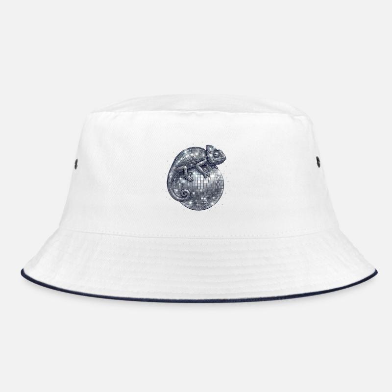 Chameleon on Disco Ball Bucket Hat