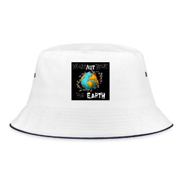 Not meant for Earth - Bucket Hat - white/navy - Front