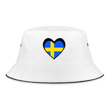 Sverige Svart Hjärta – Kärlek till Sverige - Bob - blanc/marine - Devant