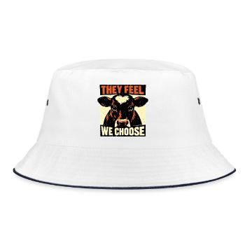 Kuhblick They Feel We Choose - Bucket Hat - white/navy - Front