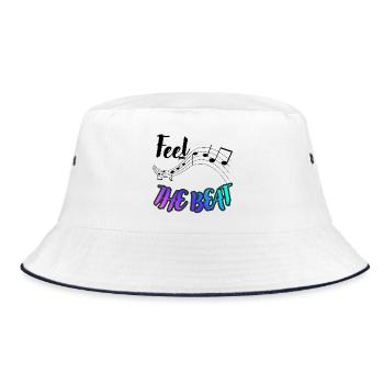 Fühl den Beat - Bucket Hat - Weiß/Navy - Vorne