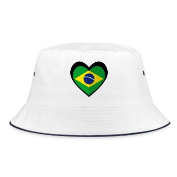Brasil Coração Preto – Amor pelo Brasil - Bob - blanc/marine - Devant