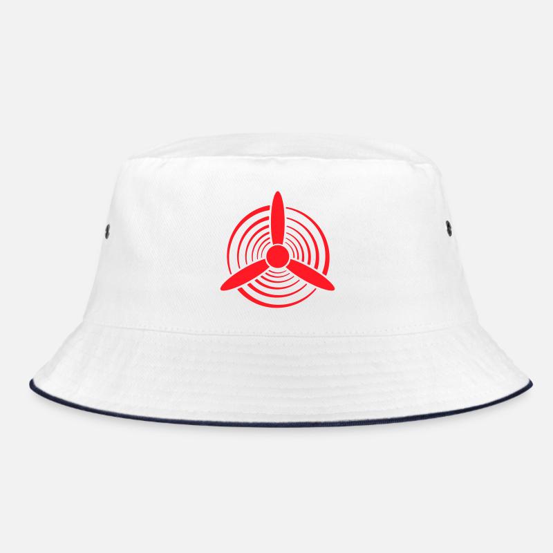 Red Propeller Bucket Hat