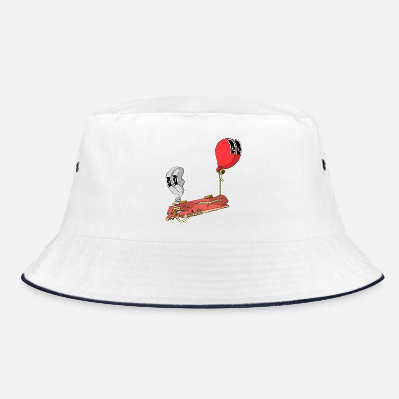 SCHWEBEN - Bucket Hat - Weiß/Navy