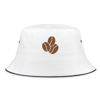 Coffee Beans - Bucket Hat - white/navy - Front