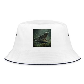 KRASS! Das wilde Krokodil - Bucket Hat - Weiß/Navy - Vorne