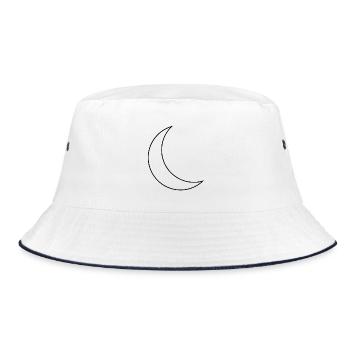 Crescent Moon - Bucket Hat - white/navy - Front