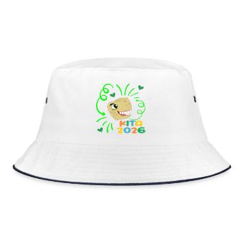 Dinosaur Kita 2026 - Bucket Hat - white/navy - Front