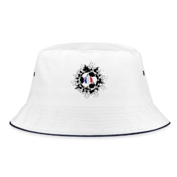 Ballexplosion Frankreich Fußballteam - Bucket Hat - Weiß/Navy - Vorne