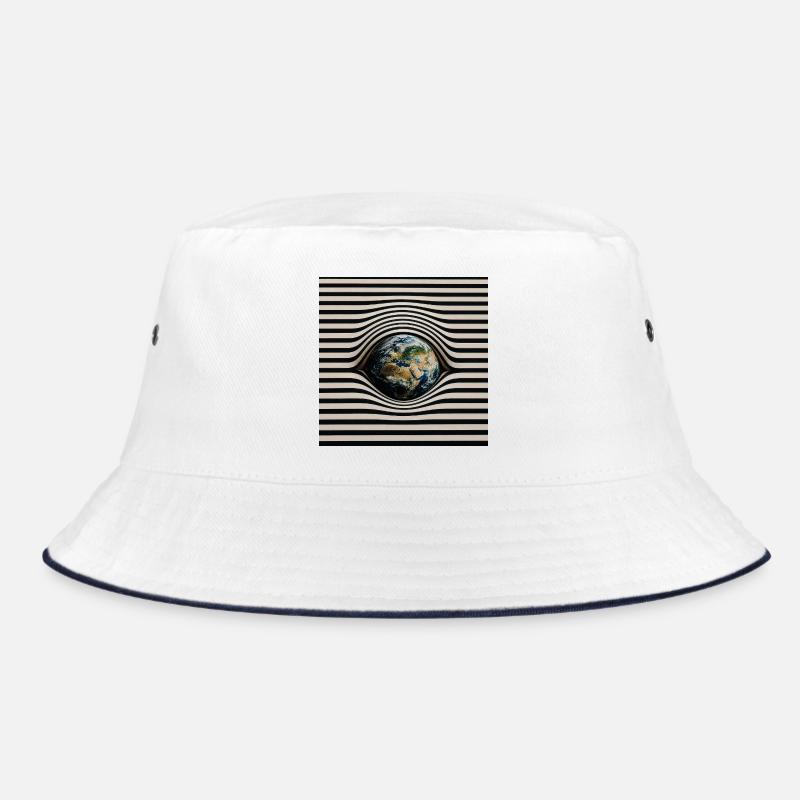 Erde im optischen Wellenmuster Bucket Hat