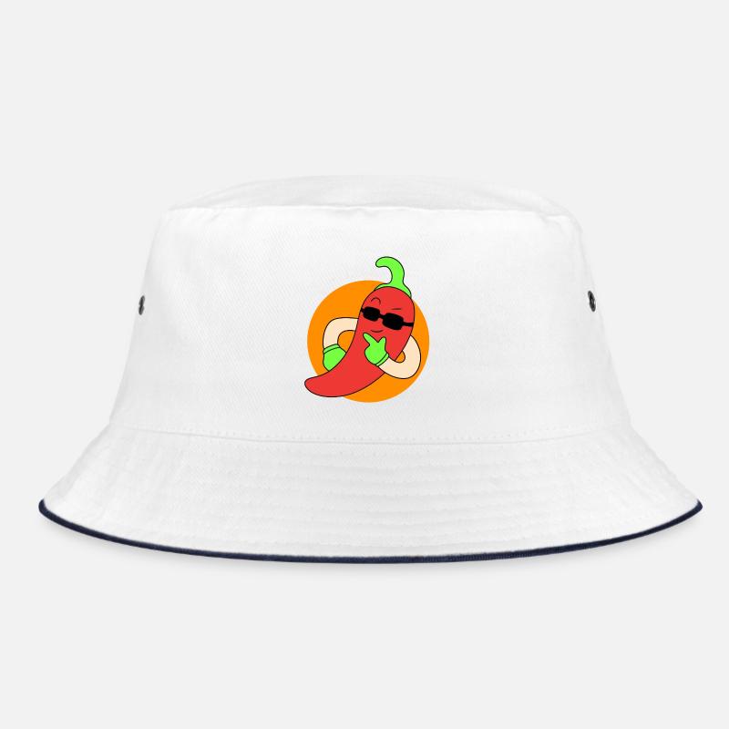 Cool chilli pepper - Bucket Hat - white/navy