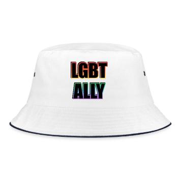 LGBTQ Ally Pride - Bucket Hat - Weiß/Navy - Vorne
