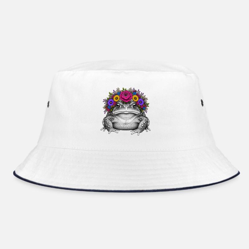 Kröte mit Blumenkrone Bucket Hat