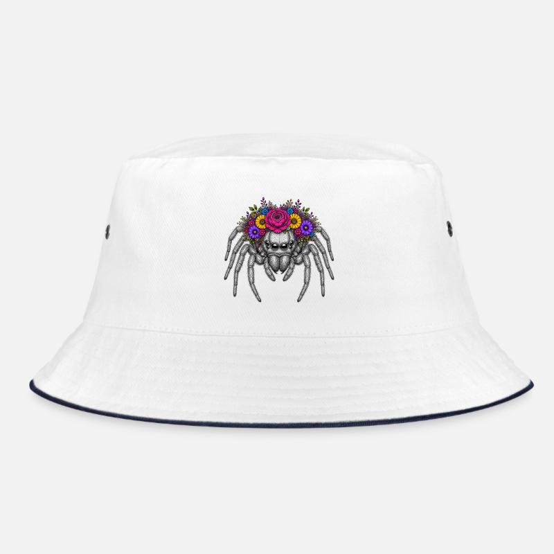 Blütenkranzspinne Illustration Bucket Hat