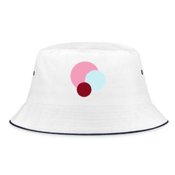 Planets in Pink Universe - Bucket Hat - white/navy - Front