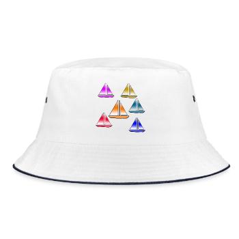 Sail - Bucket Hat - white/navy - Front