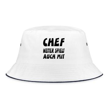 Chef - Bucket Hat - Weiß/Navy - Vorne