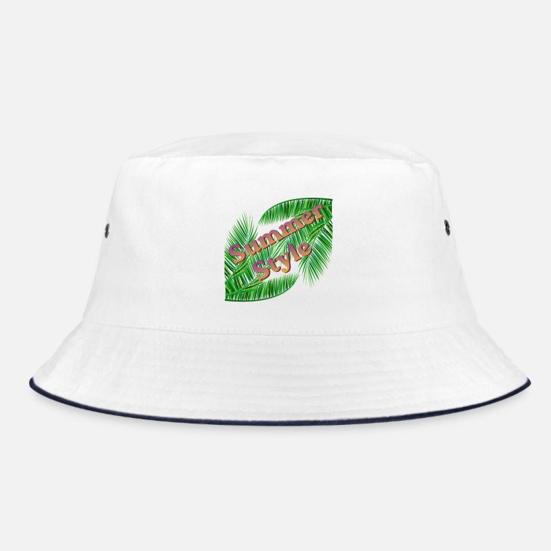 Summer style with palm trees Bucket Hat