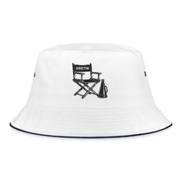 Fauteuil de réalisateur pour les amateurs de cinéma - Bob - blanc/marine - Devant