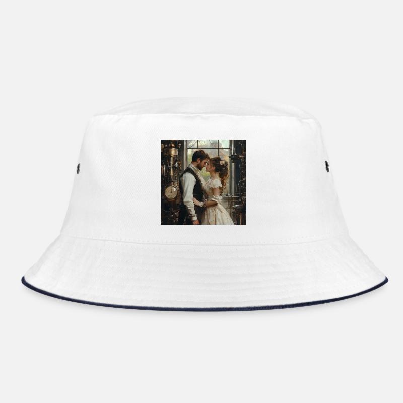 Steampunk Romance: Lovers in the Lab Bucket Hat
