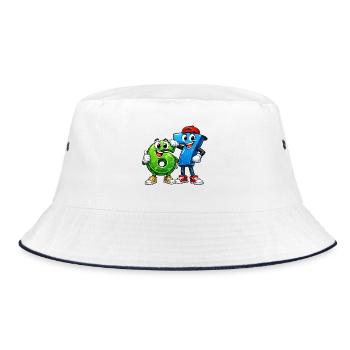 67 sixseven - Bucket Hat - white/navy - Front