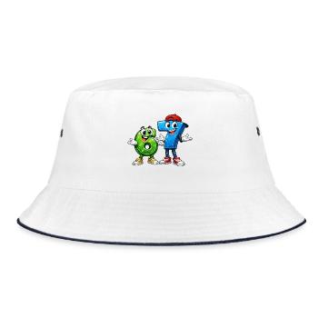 67 sixseven - Bucket Hat - white/navy - Front