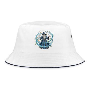 Beer Magician - Hops and Yeast Magic - Bucket Hat - white/navy - Front
