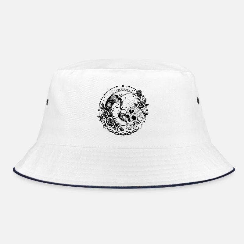 Design gothique de la déesse lunaire de la rose du crâne Bob