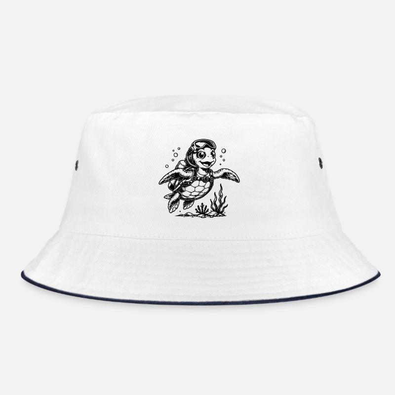 Schildkröte Taucher mit Sauerstoffflasche Bucket Hat