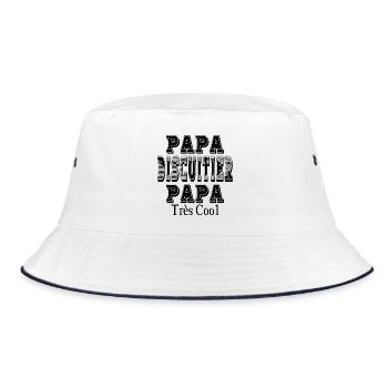 Papa Biscuitier Papa Très Cool - Bob - blanc/marine - Devant